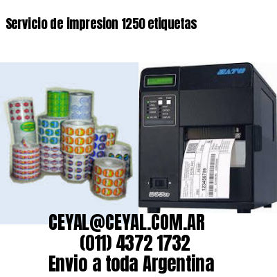 Servicio de impresion 1250 etiquetas