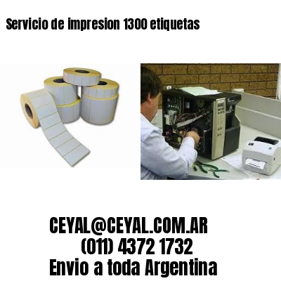 Servicio de impresion 1300 etiquetas