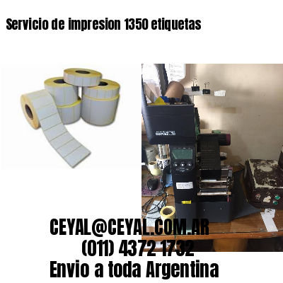 Servicio de impresion 1350 etiquetas