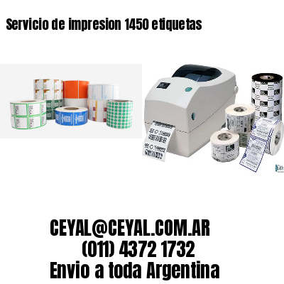 Servicio de impresion 1450 etiquetas