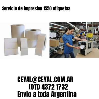 Servicio de impresion 1550 etiquetas