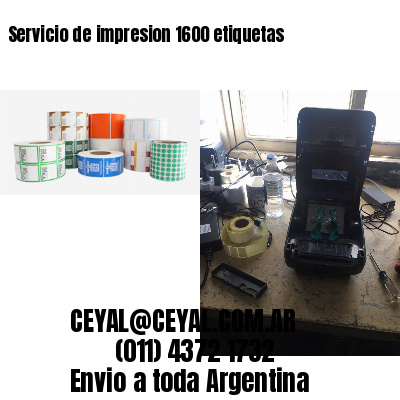 Servicio de impresion 1600 etiquetas