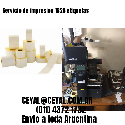 Servicio de impresion 1625 etiquetas