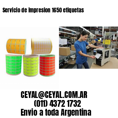 Servicio de impresion 1650 etiquetas