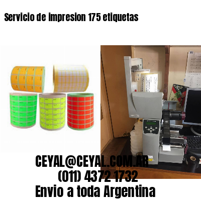 Servicio de impresion 175 etiquetas