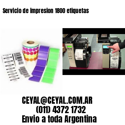 Servicio de impresion 1800 etiquetas