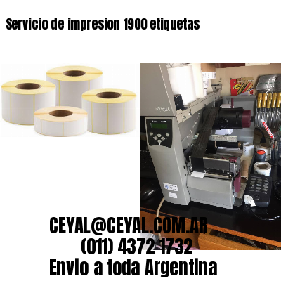 Servicio de impresion 1900 etiquetas