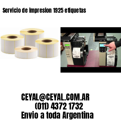 Servicio de impresion 1925 etiquetas