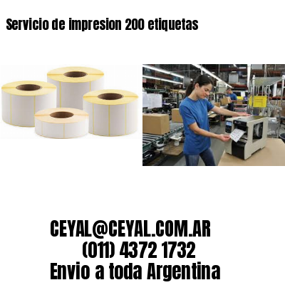 Servicio de impresion 200 etiquetas