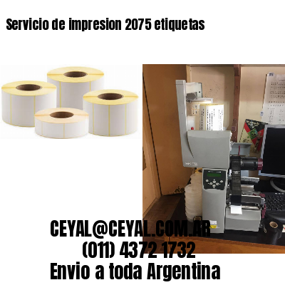 Servicio de impresion 2075 etiquetas