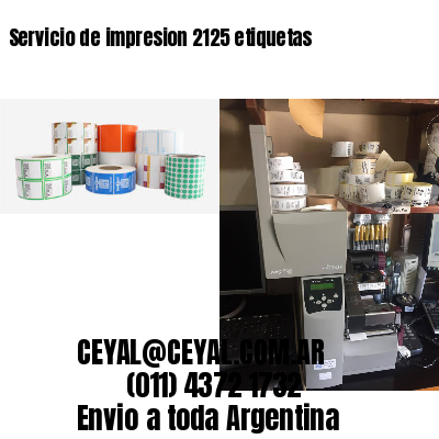 Servicio de impresion 2125 etiquetas