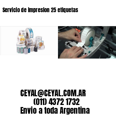 Servicio de impresion 25 etiquetas