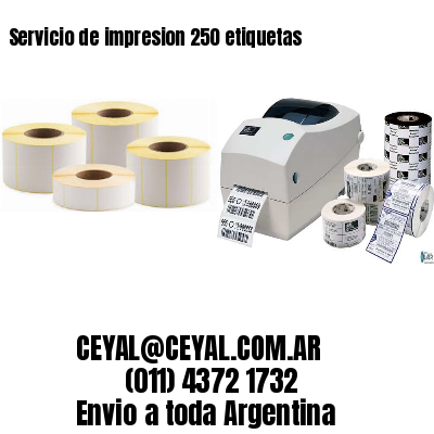 Servicio de impresion 250 etiquetas