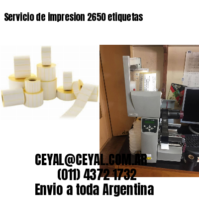 Servicio de impresion 2650 etiquetas