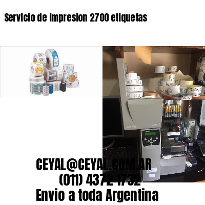 Servicio de impresion 2700 etiquetas