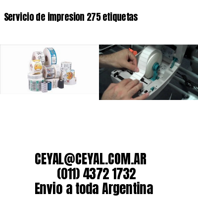 Servicio de impresion 275 etiquetas