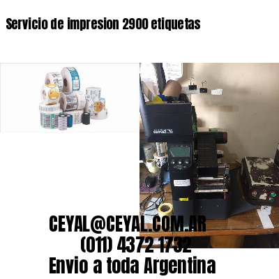 Servicio de impresion 2900 etiquetas