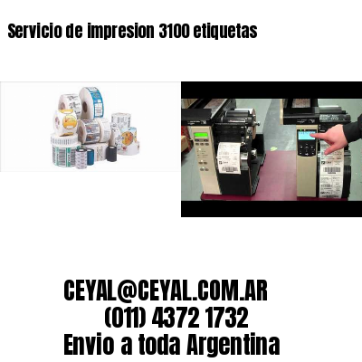 Servicio de impresion 3100 etiquetas