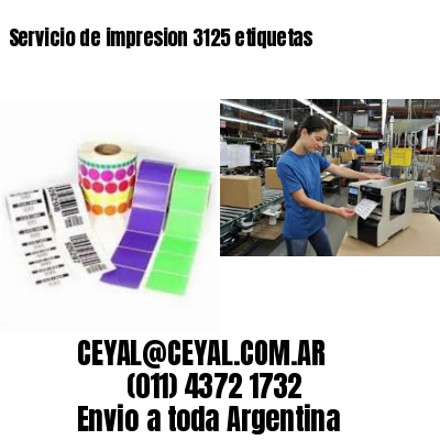 Servicio de impresion 3125 etiquetas