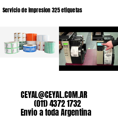 Servicio de impresion 325 etiquetas