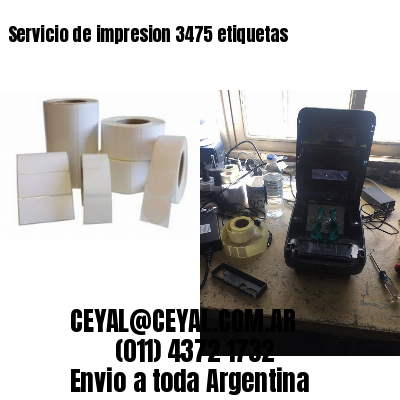 Servicio de impresion 3475 etiquetas