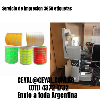 Servicio de impresion 3650 etiquetas