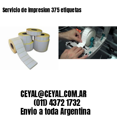 Servicio de impresion 375 etiquetas