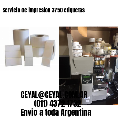 Servicio de impresion 3750 etiquetas