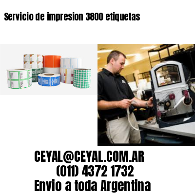 Servicio de impresion 3800 etiquetas