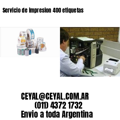Servicio de impresion 400 etiquetas