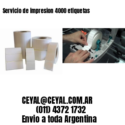 Servicio de impresion 4000 etiquetas