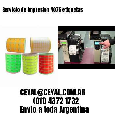 Servicio de impresion 4075 etiquetas