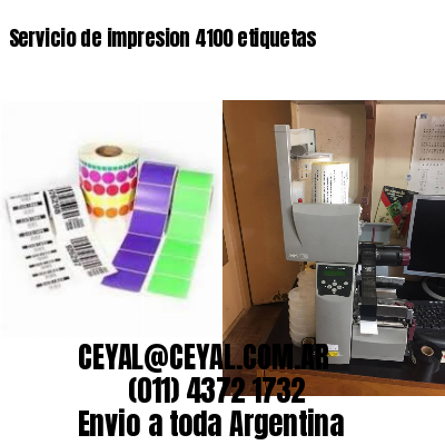 Servicio de impresion 4100 etiquetas