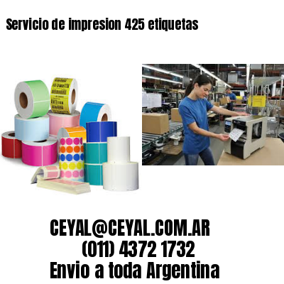 Servicio de impresion 425 etiquetas