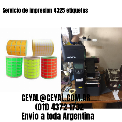 Servicio de impresion 4325 etiquetas