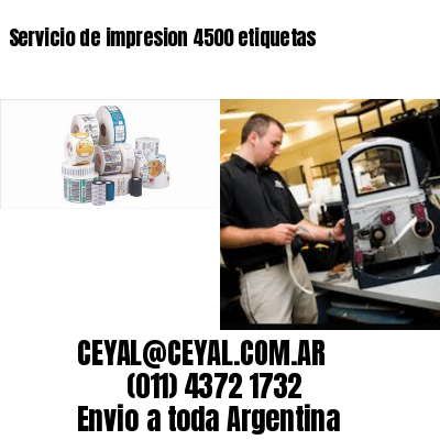 Servicio de impresion 4500 etiquetas
