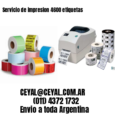 Servicio de impresion 4600 etiquetas