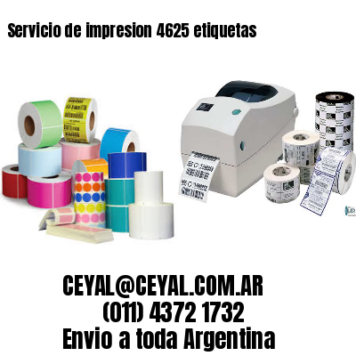 Servicio de impresion 4625 etiquetas