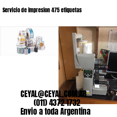 Servicio de impresion 475 etiquetas