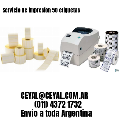 Servicio de impresion 50 etiquetas