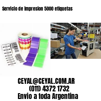 Servicio de impresion 5000 etiquetas