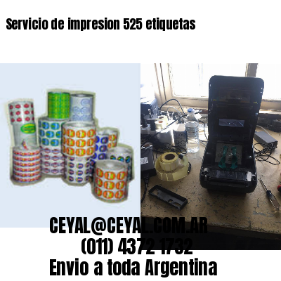Servicio de impresion 525 etiquetas