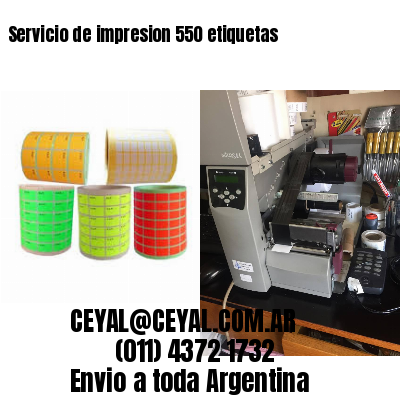 Servicio de impresion 550 etiquetas