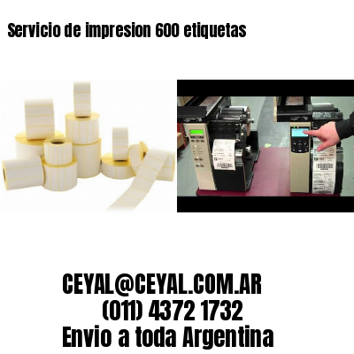 Servicio de impresion 600 etiquetas