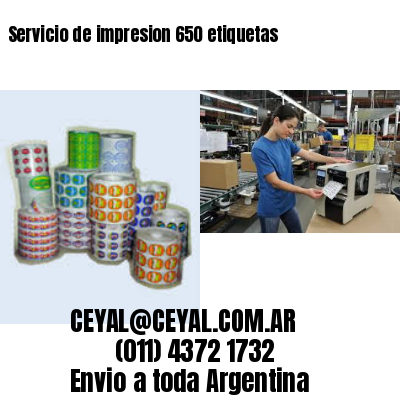 Servicio de impresion 650 etiquetas