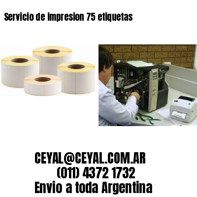 Servicio de impresion 75 etiquetas