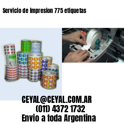Servicio de impresion 775 etiquetas