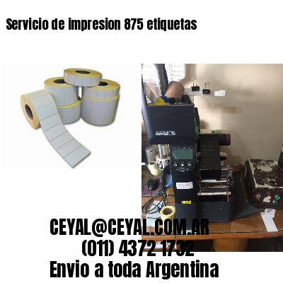 Servicio de impresion 875 etiquetas