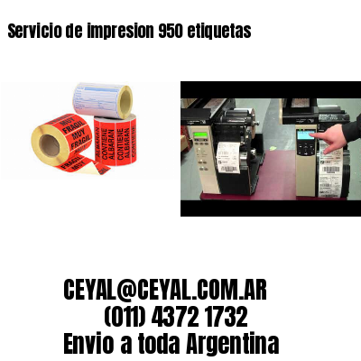 Servicio de impresion 950 etiquetas