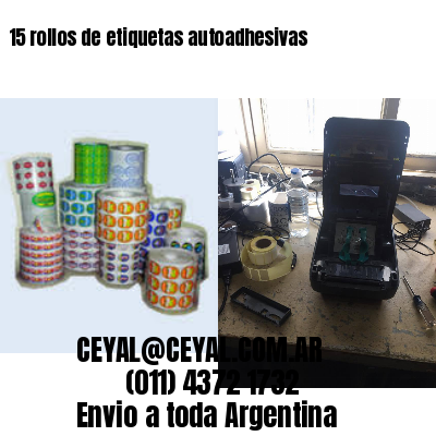 15 rollos de etiquetas autoadhesivas